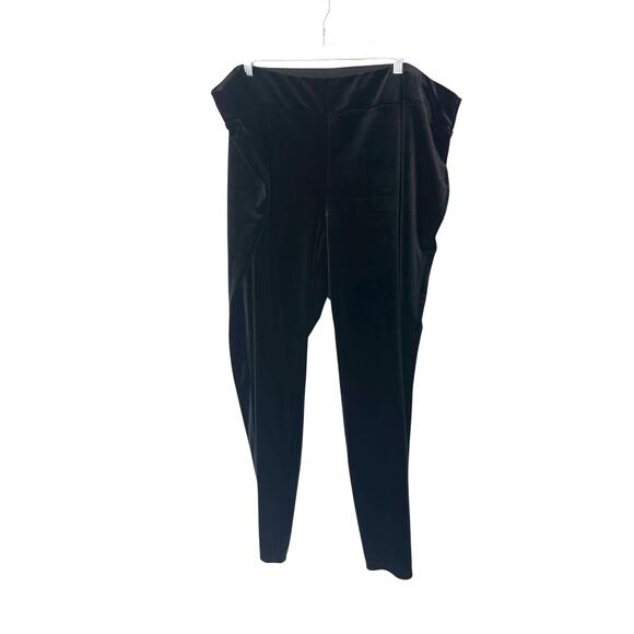 Talbots Leggings Plus Black Pull On Stretch Velvet Ankle Dressy Work Size 22W - Picture 1 of 12